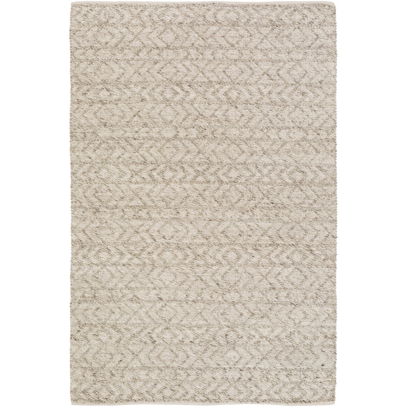 Tapis ivoire tissé à plat à la main Jacksonville, Rectangle 12 pi x 15 pi