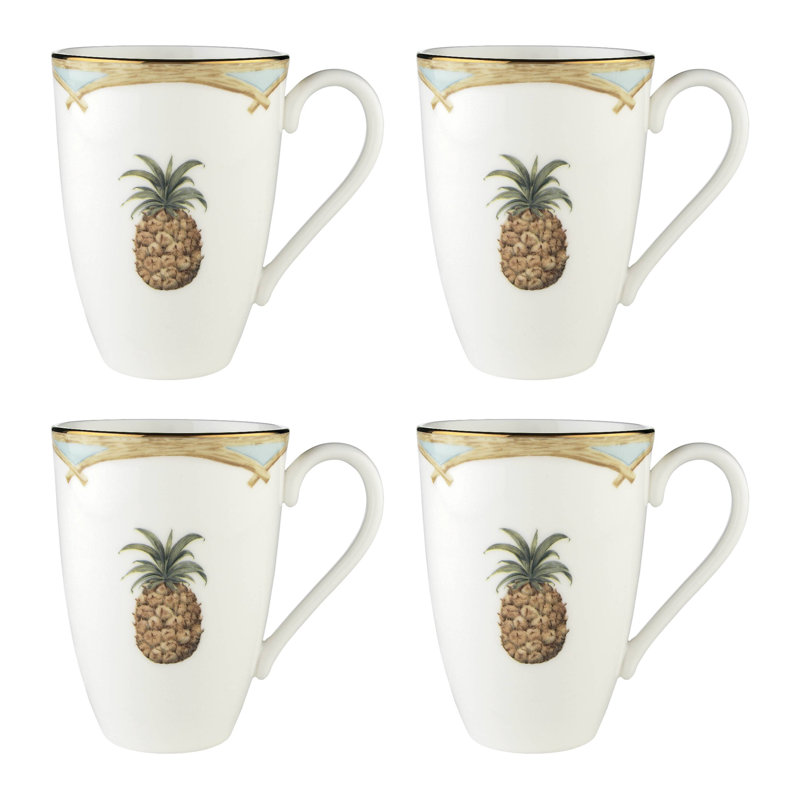 Lenox British Colonial Bamboo Mugs, Set of 4