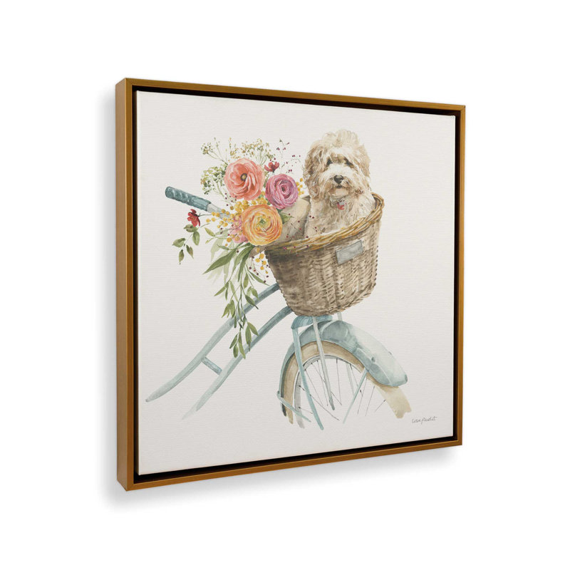 «Samy VII» par Lisa Audit, reproduction d'art sur toile, H 13,5 po x l 13,5 po, Impression encadrée sans passe-partout, Doré