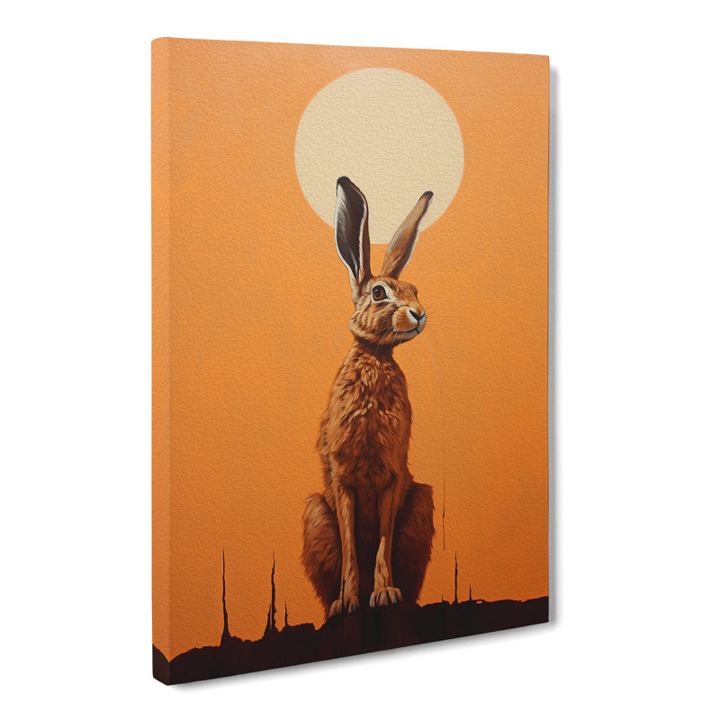 Hare Minimalism No.2 - No Frame Print, 60cm H x 40cm W x 3cm D