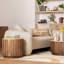 Table de bout en travertin Gaige