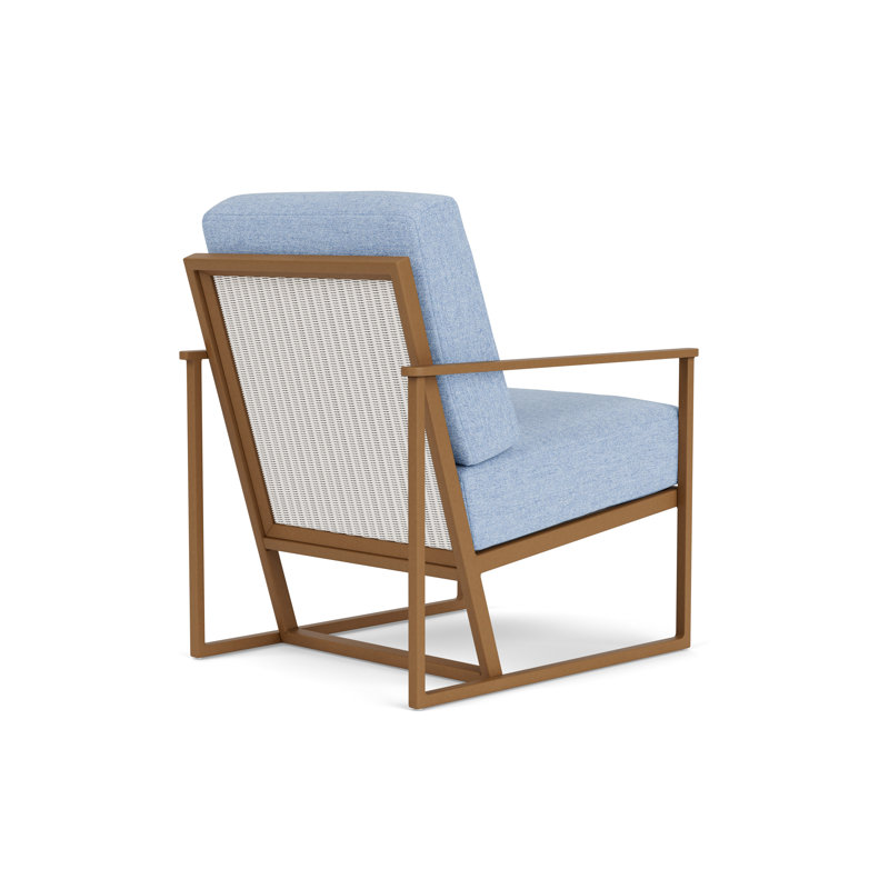 Summit Outdoor Lounge Chair, Hickory, White, Demo Skyway