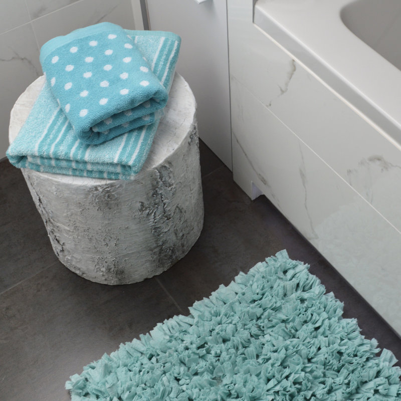 Ayusha Patterned Polka Dot Spot Bath Towel, Duckegg