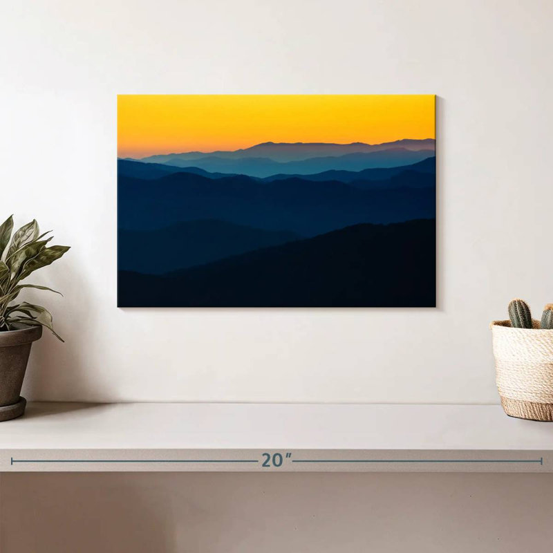 Abstrait lever de soleil, H 8 po x l 12 po