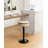 Adjustable Height Swivel Metal Pedestal Bar Stools with Footrest-2123459537