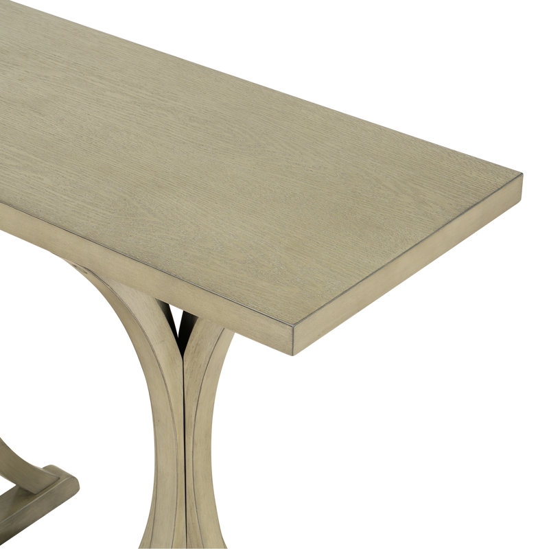 Console en bois avec pieds en bois d'hévéa pour le salon et l'entrée, Gray