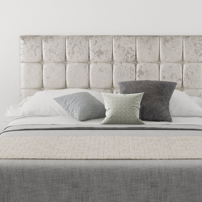 Wellington Upholstered Headboard, Single (3'), Velvet Pearl