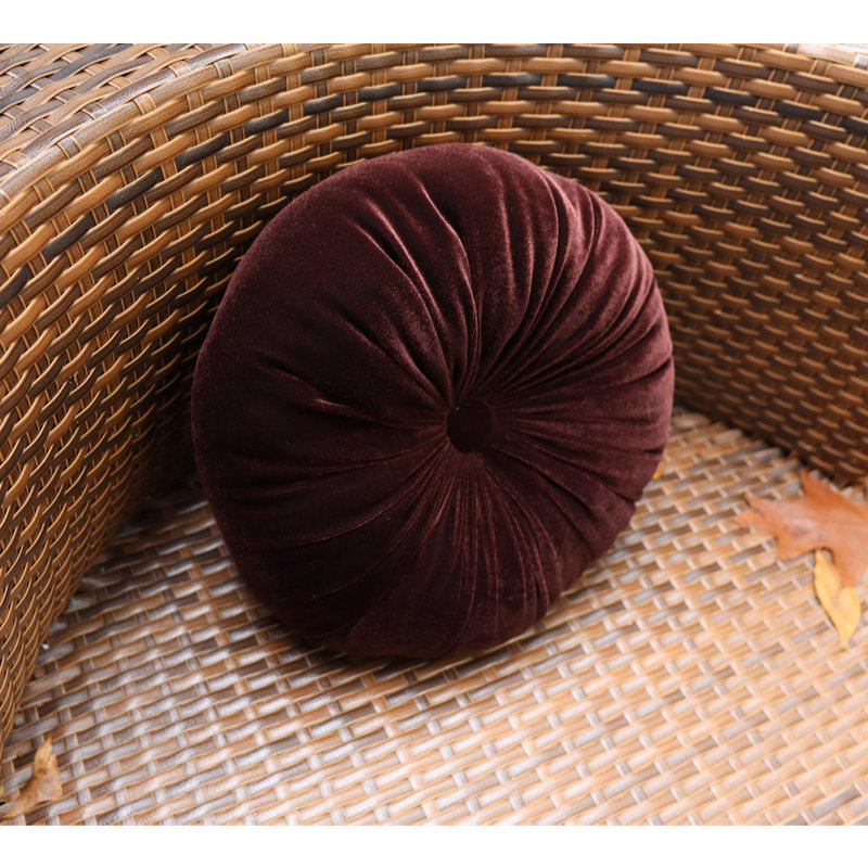 Coussin Therese, H 12 po x l 12 po, Marron foncé