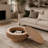 Round Coffee Table with Storage Solid Wood Veneered Modern Coffee Table Accent Tea Table for Living Room, Bedroom, Apartment or Office-223497696-214615918