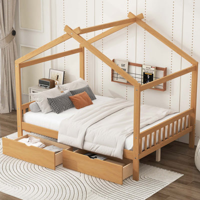 Lit plateforme avec deux tiroirs House