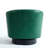 Bennett Upholstered Green Faux Leather Tufted Barrel Small Swivel Chair with Nailhead Trim-678481669