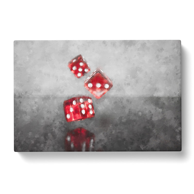 Rolling The Dice - Wrapped Canvas Painting, 50cm H x 76cm W x 3cm D