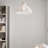 15"W 1-Light White Painted Rattan Pendant