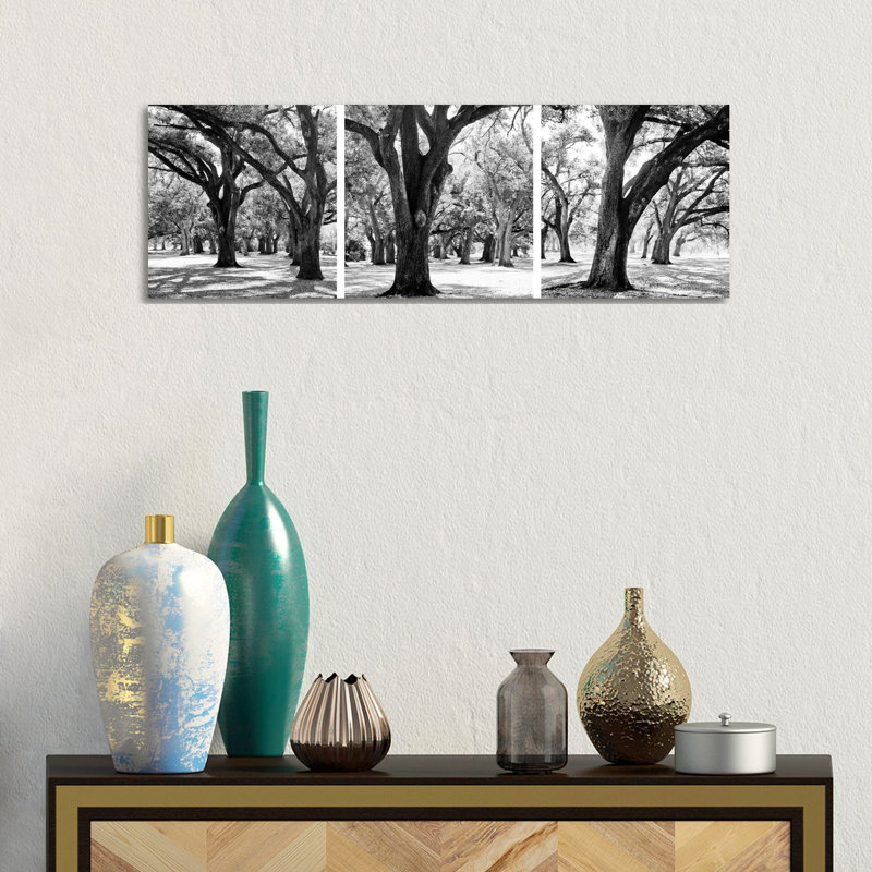 Oak Tree Study by Boyce Watt - Wrapped Canvas Panoramic Print, 30.48 cm H x 91.44 cm W x 3.175 cm D