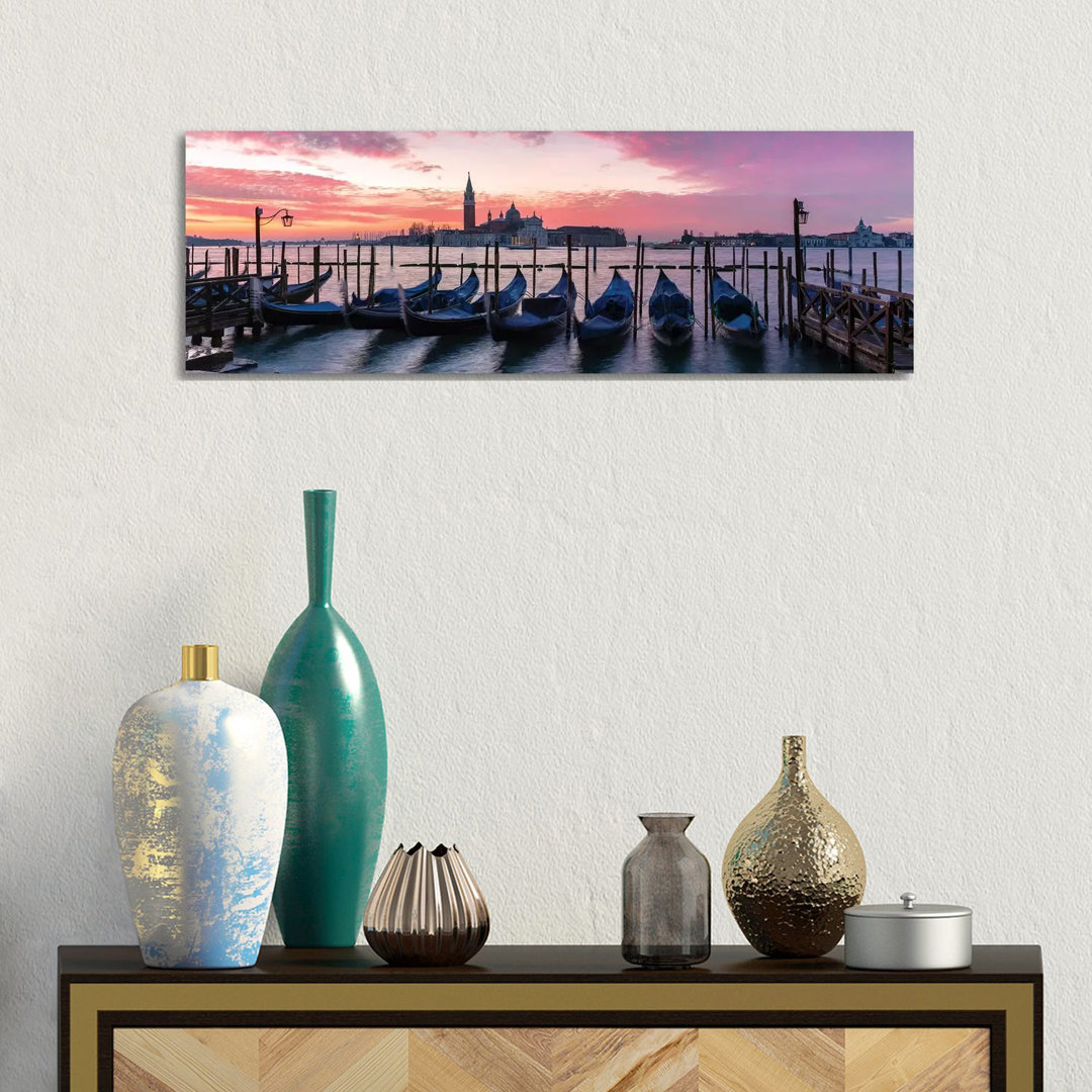 Gondolas, Venice by Matteo Colombo - Wrapped Canvas Panoramic Print