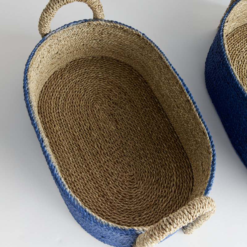 Tiana Seagrass Short Oval Baskets, Short Oval