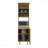 Austin Tall Freestanding Kitchen Pantry Cabinet With Open Microwave/Coffee Station Space Superior Cabinet Low Storage & Open Shelf