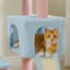 Arbre à chat fleuri avec hamac, tour pour chat avec poteaux à griffer, condo pour chat avec perchoir supérieur-728362871