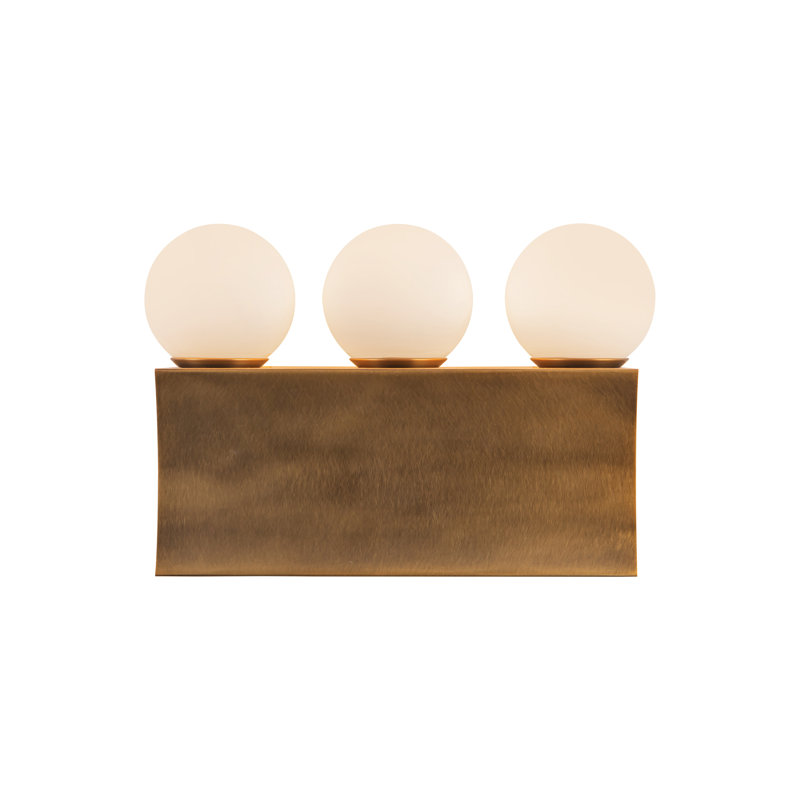Sinclair 12-in Black dimmable LED Bathroom Vanity Light, 12-in, Antique Brass