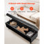 Banc de rangement avec repose-pieds capitonné