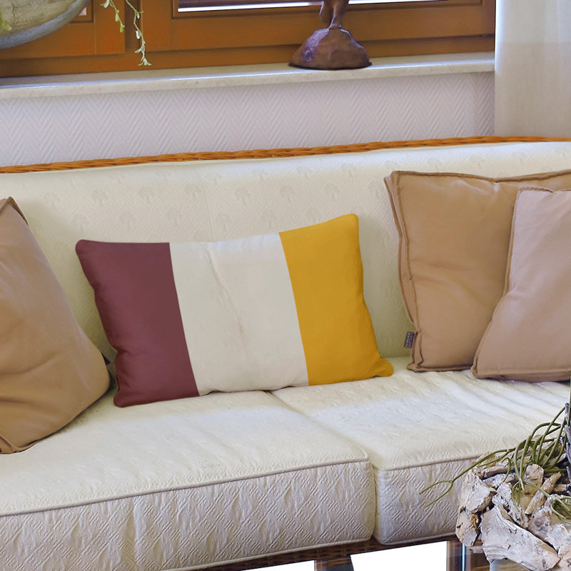 Housse de coussin lombaire Atlanta, Washington, Rose / Jaune