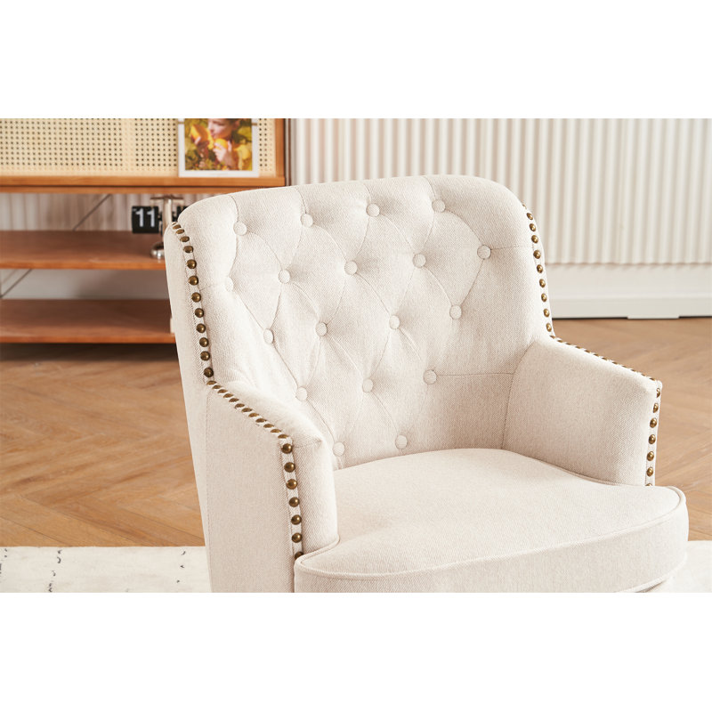 Fauteuil club Latandra, Beige