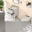 Meuble-lavabo rétro avec élégance, lavabo en céramique et armoire en bois massif