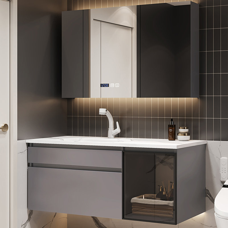 Italian style light luxury simple bathroom cabinet, 19.60”H x 47.20”W x 19.60”D