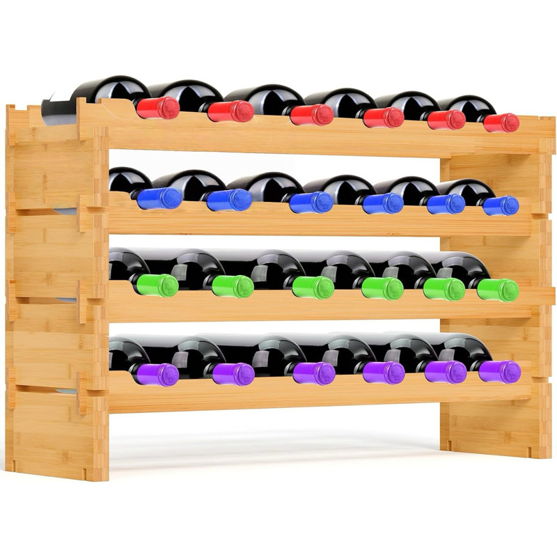 Oversize 24 Bottle Stackable Modular Wine Rack