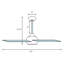 52" Roto 3 - Blade Propeller Ceiling Fan with Wall Control-15595699