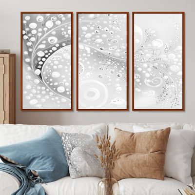 «Abstract Luminous Spiral Waves II», ensemble d'art mural abstrait à vagues modernes
