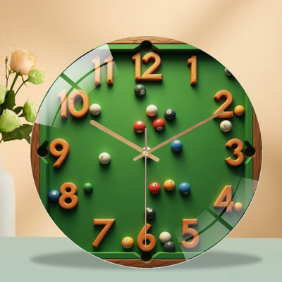 Horloge murale moderne en verre 12 po