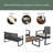4-Piece Patio Furniture Set Outdoor Balcony Porch Garden Backyard Lawn Furniture Acacia Wood Table Top-2147075567-2147075349