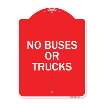Signmission Designer Series Sign - Driveway Sign No Buses Or Trucks/24128