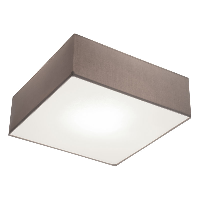 Erman Fabric Flush Mount, Ash Grey