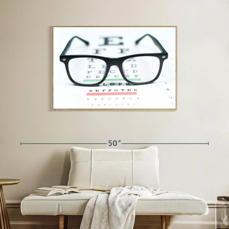 Lunettes de vue, Cadre flottant en bois naturel, 40 po x 27 po
