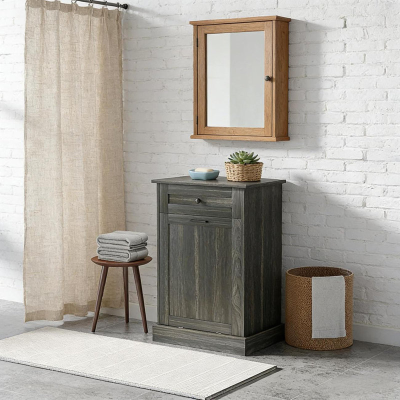 Trash Cabinet,Storage Cabinet(Trash Can Not Included)