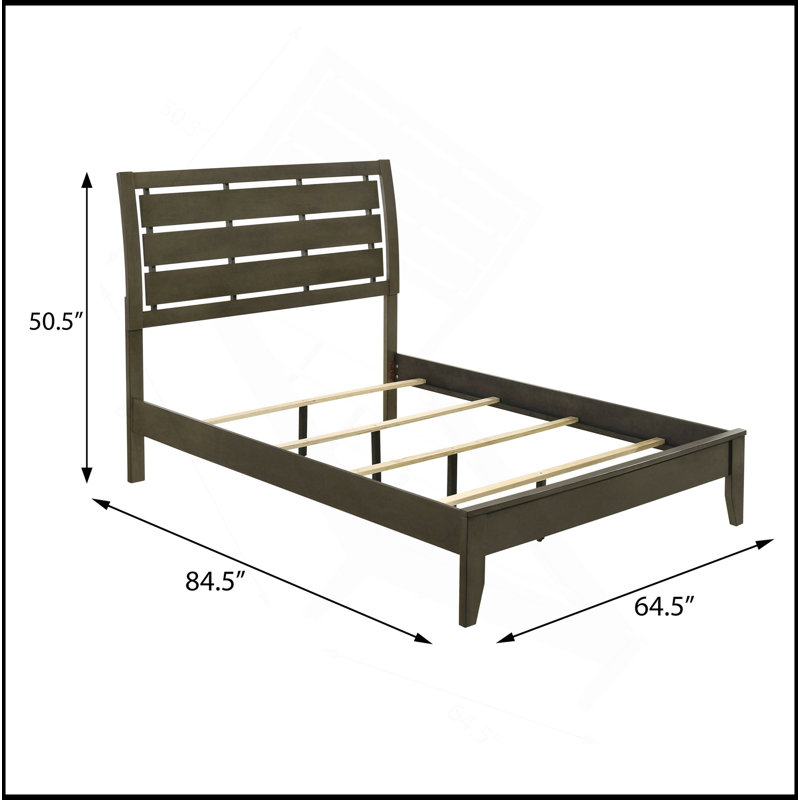 Grey Queen Sleigh Bed