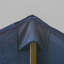 Parasol de patio bleu foncé 15 ', auvent rectangulaire en acier - insonorisant, manivelle, double face pour piscine, terrasse, bord de piscine