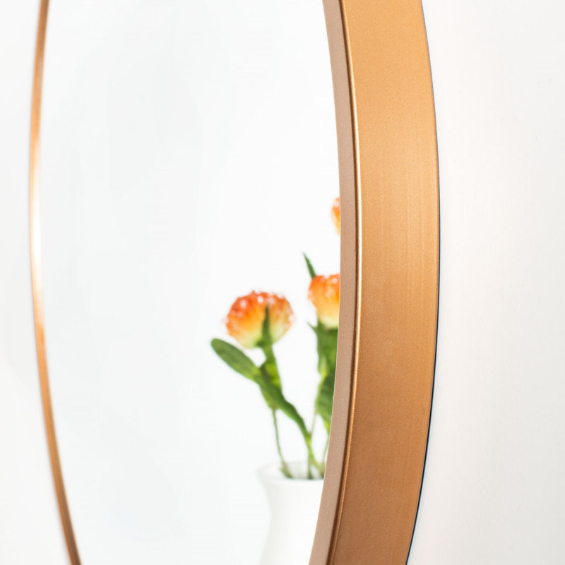 Pingry Metal Flat Wall Mirror, Copper