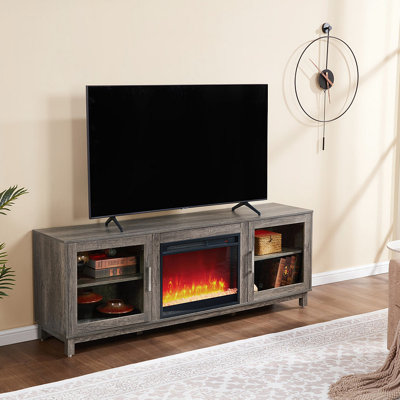 Meuble télé avec foyer et chauffage