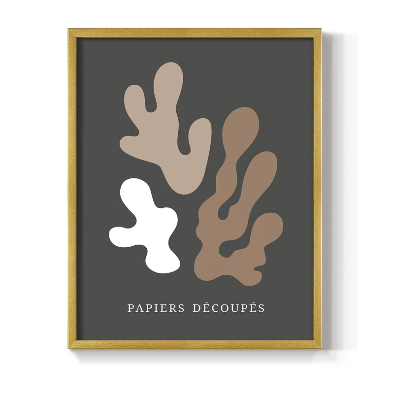 Matisse CDV, reproduction encadrée - bois massif, Cadre doré simple, H 28 po x l 22 po