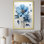 «Blue Minimalisme Daisy Flower I», reproduction d'art sur toile florale