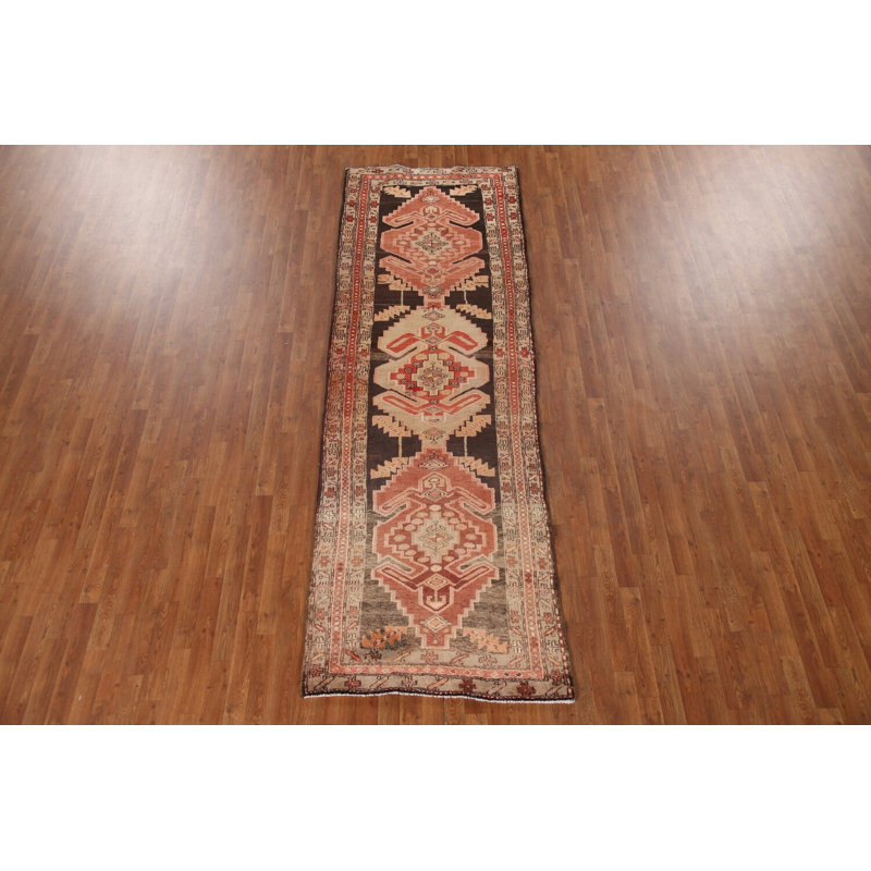 Vintage Wool Traditional Runner Rug 3x11