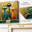 «Coffeehouse Cats», art mural sur toile tendue-1745202188