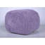 Pouf carré en microfibre chenille dans un ton lavande-133001356