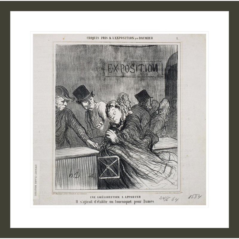 Croquis pris à l'exposition: Une amélioration à apporter par Honoré Daumier, H 23,5 po x l 23,69 po