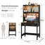 Computer Desk with Power Outlet and Tri-Color Light-325183542
