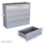 8 Drawer High Gloss Chest, (FSC 100%) Bedroom Home Storage Furniture-581485603