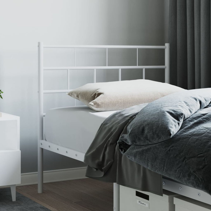 Muscott Metal Headboard, White, 80 x 200cm